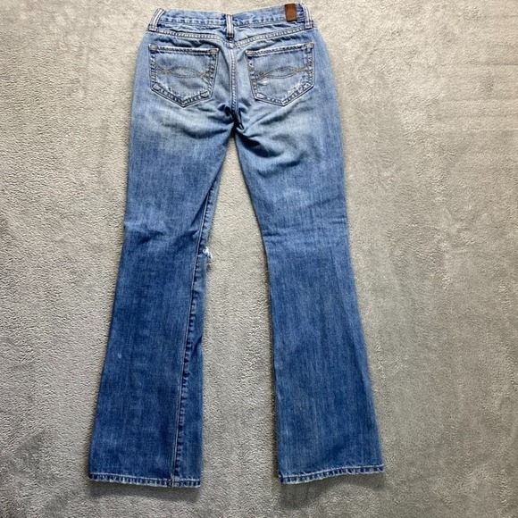 Vintage Abercrombie & Fitch Jeans Womens 0 Blue Madison Flare Distressed Denim - Picture 2 of 11